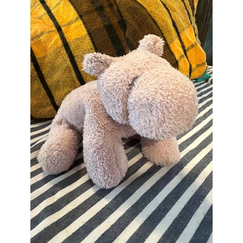 Carter's Pink Sherpa Hippo Plush Stuffed Animal Sleepy Eyes 2022 Kids Preferred